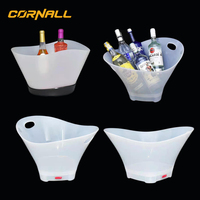 Seau à Glaçons LED Carré pour Champagne, Vin, Boissons et Bière – Idéal pour Fêtes, Bars, Maisons et Mariages