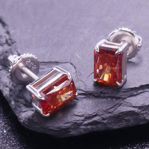 Colorful <b>Earrings</b> <b>Women</b>, Sterling <b>Silver</b> <b>Studs</b>, Red Sandstone <b>Studs</b> <b>for</b> <b>Women</b> - Product Image 5