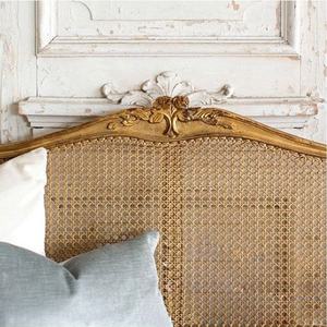 حار بيع مزرعة كلاسيكية خمر الخشب الروطان/عصا النسيج مقعد الحب أريكة لغرفة المعيشة التصاميم - Product Image 6