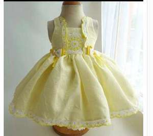Vestidos Españoles Amarillos de Verano para Bebés Niñas, Conjunto Infantil de Moda Vintage, Ropa Infantil al por Mayor para Boutiques - Product Image 4