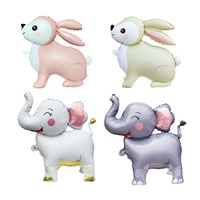 Matte Mylar Éléphant Lapin Feuille Ballons pour Fête D'anniversaire Baby Shower Décorations Debout Animal Feuille Ballons Fête