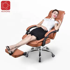 Huihong ODM office chair china wholesale pu leather gamer chair pp armrest chaise chaisse de bureau luxe cuir erganomic
