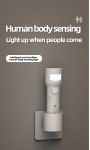 Lampe à détecteur <span class=keywords><strong>de</strong></span> corps humain créative à <span class=keywords><strong>LED</strong></span> Lampe <span class=keywords><strong>de</strong></span> poche simple pour la chambre à coucher Détecteur <span class=keywords><strong>de</strong></span> <span class=keywords><strong>mouvement</strong></span> Lampe <span class=keywords><strong>de</strong></span> nuit électrique à chargement par torche - Product Image 2