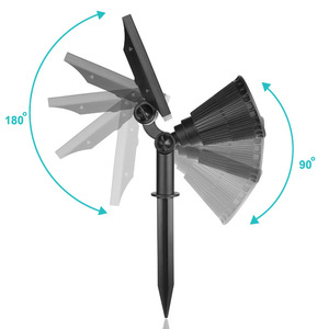 Projecteur <span class=keywords><strong>solaire</strong></span> 7 LED étanche IP65/IP67 avec piquet de sol, panneau <span class=keywords><strong>solaire</strong></span>/batterie/LED DC <span class=keywords><strong>pour</strong></span> jardin, arbre, allée, aménagement paysager - Product Image 2