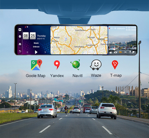 Videoregistratore a 12 pollici di GPS Navi dello schermo diviso dell'automobile Dvr ADAS 3 della macchina fotografica di Media del flusso dello specchio di retrovisore dell'automobile 1080P della camma di Dash di Android 4G doppio - Product Image 5