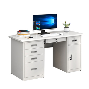 Modern <b>Office</b> Computer Desk With Drawers Workstation <b>Table</b> With Storage Cabinet for Laboratory and Workspace - Product Image 3