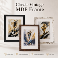 Bingkai Poster Modern Besar yang Dipasang di Dinding, Model MDF2518-E-S, Terbuat dari Kayu MDF Persegi yang Ringan, Tahan Lama, dan Berbingkai Lebar, Dapat Disesuaikan.