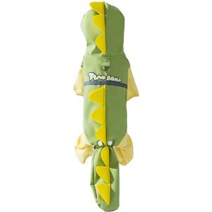 Impermeable para Mascotas con Diseño de Dinosaurio Verde, Cuatro Patas, Varios Tamaños, Ligero, Fácil de Usar, Protección para la Cola, Cómodo - Product Image 1