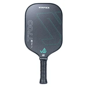 Preço De Fábrica Torneio De Carbono Cheio Personalizado Pickleball Paddle Com Sulcos Textura Raquete De Tênis De Praia