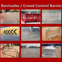 Barrière temporaire de contrôle des foules en gros, barricade piétonne en acier, clôture de sécurité extérieure, vente directe