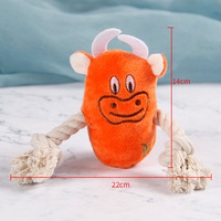 Jouet en peluche en coton avec visage souriant de dessin animé (souris, lapin, vache, chien) – Vente en gros