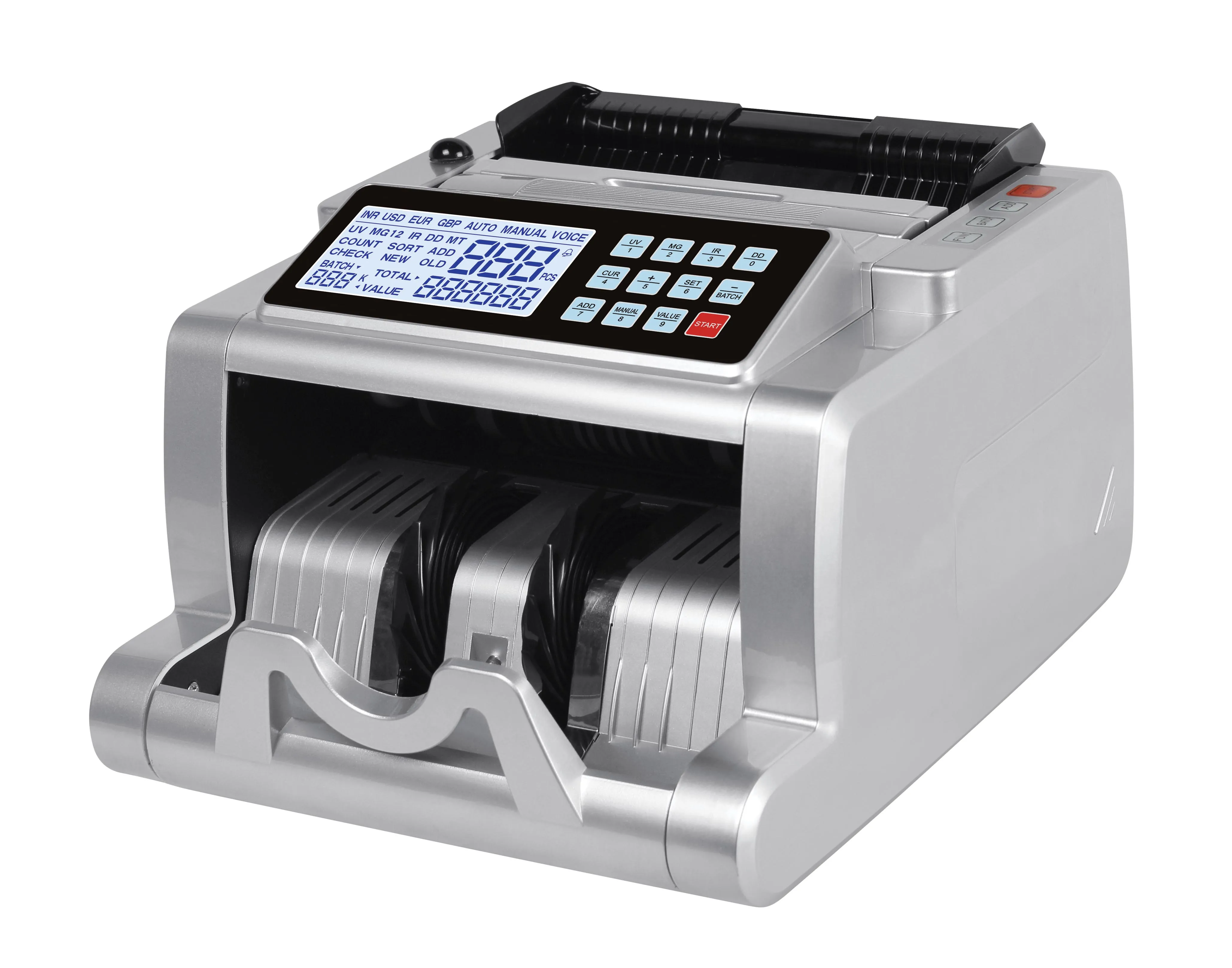 AL-5300 Clear Display Banknote counting machine UV/MG money counter  Of Euro Usd
