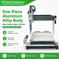 Deuxième machine de distribution de colle de bureau à double axe CE certifiée, haute précision ±0,025 mm, 4 axes, d'un fabricant avec 20 ans d'expérience