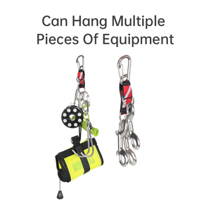 Scuba Diving Accessories 316 Stainless Steel Single Diving <b>Hook</b> Nylon Webbing Gear <b>Clip</b> With Double D Ring For Snorkeling - Product Image 2