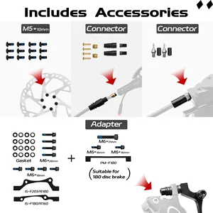 DYISLAND bicicletta elettrica LD-200PLUS doppio pistone idraulico freno a disco a 2 PIN sistema di controllo di induzione di perdita di potenza Kit freno