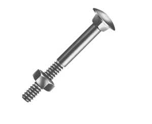 PARAFUSO FRANCES C/PORCA SEXTAVADA <span class=keywords><strong>UNC</strong></span> ROSCA INTEIRA AC 1/4X3/4 ZINCADO BRANCO - Product Image 2