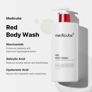 Nettoyant corporel Medicube Red 14,10 oz à faible pH, hydratant, avec acide salicylique, acide lactique, niacinamide, acide hyaluronique - Product Image 4