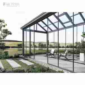 Fuson Prefab Victoriaanse Serre Glazen Huis Bovenraam Aluminium Tuin Aluminium Frame Buiten Gehard Glas Modern Modern Vill - Product Image 3