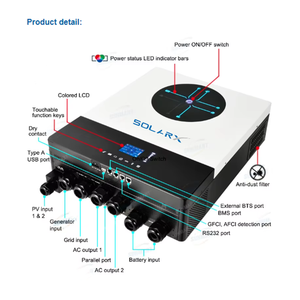 <span class=keywords><strong>Voltronic</strong></span> MAX II ultra 8KW 11KW <span class=keywords><strong>8000W</strong></span> 11000W Salida 150A Dual MPPT Off Grid 48VAC 11KW 8KW <span class=keywords><strong>Inversor</strong></span> solar Salida dual - Product Image 6