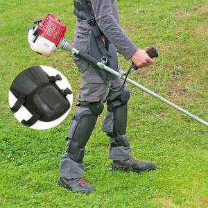 Protège-genoux de protection en cuir avec coussin en éponge confortable pour la tonte, l'entretien des jardins et la coupe de l'herbe - Product Image 2