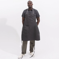 Duolai Hoge Kwaliteit Katoenen Bakker Schort Custom Logo Keuken Chef Barista Canvas Schort Verstelbare Bbq Tuin Geborduurde Schorten