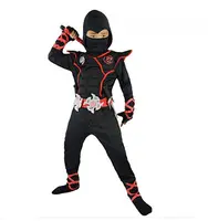 Children's Muscle Samurai Ninja Costume, Black Warrior