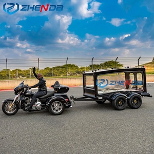 Most Popular Funeral <b>Trailer</b> Carriage Glass Covered Modern Style Motorcycle Hearse Funeral <b>Trailer</b> for Sale - Product Image 4