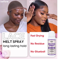 Colle à dentelle imperméable à forte tenue, marque privée, mousse capillaire à base de plantes, spray teinté, cire en bâton, gel pour tresses, kit d'installation de perruque pour la maison