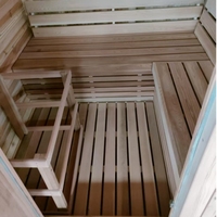 Sauna Kubus Luar Ruangan Kayu Cedar Merah Kanada Kelas Atas untuk 2-4 Orang, Sedang Diskon