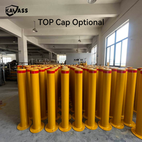 KAVASS Source Factory Powder Coated-Montage en surface Sécurité en acier jaune Borne de stationnement fixe pour parking