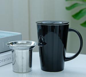 Juego de tazas de café de viaje de cerámica creativas al por mayor, colador de taza de té de porcelana con infusor y tapa - Product Image 4