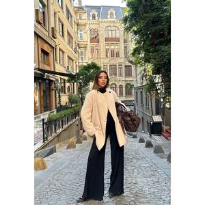 Manteau en fausse fourrure de chameau pour femme, épais et chaud, style hiver, manches longues - Product Image 2