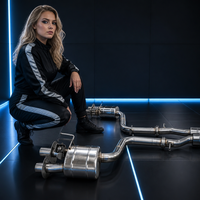 Système d'échappement Catback haute performance compatible avec Lexus RCF RC F 5.0L V8, en acier inoxydable, avec commande à distance Valvetronic