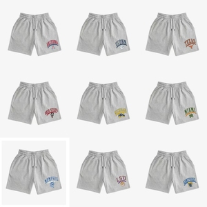 Pantalones Cortos Deportivos Personalizados de Felpa Francesa para Hombre, Pantalones Cortos de Felpa Cepillada con Costura Interior de 7 Pulgadas, Gris Jaspeado, 280gsm-400gsm - Product Image 1