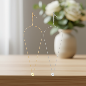 Collier pendentif en acier inoxydable Angelina, lettre H, 1 cm, chaîne serpent, bijoux fins minimalistes, unisexe, à porter au quotidien - Product Image 2