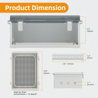 Boîte étanche IP67 250*350*150mm Boîte de jonction électrique extérieure Boîtier transparent étanche en ABS pour électronique