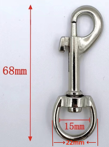 Ovale Ring Van Zinklegering Hondenriem Touw Rond Vernikkeld Oogdraaibare Karabijnhaak - Product Image 3