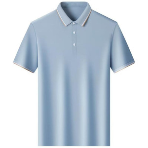 Camiseta Polo Azul Marino de Manga Corta, Color Sólido, Tela de Poliéster, para Uso Diario - Product Image 2