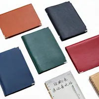 Carnet à couverture souple en cuir avec reliure à feuilles mobiles, formats A4/B5, pages à grille pointillée, impression UV