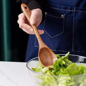 مجموعة ملاعق خشبية Spurtle OEM لأدوات الطهي غير اللاصقة، إكسسوارات المطبخ - Product Image 5