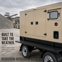 Générateur diesel monté sur remorque 40 kW 50 kVA à faible consommation de carburant pour centre de données, sortie quatre fils avec panneau ATS