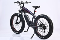 Vélo électrique de neige 26 pouces avec moteur arrière, batterie lithium, cadre en alliage d'aluminium, freins à double disque, pneus Shark Fat – Vélo adulte