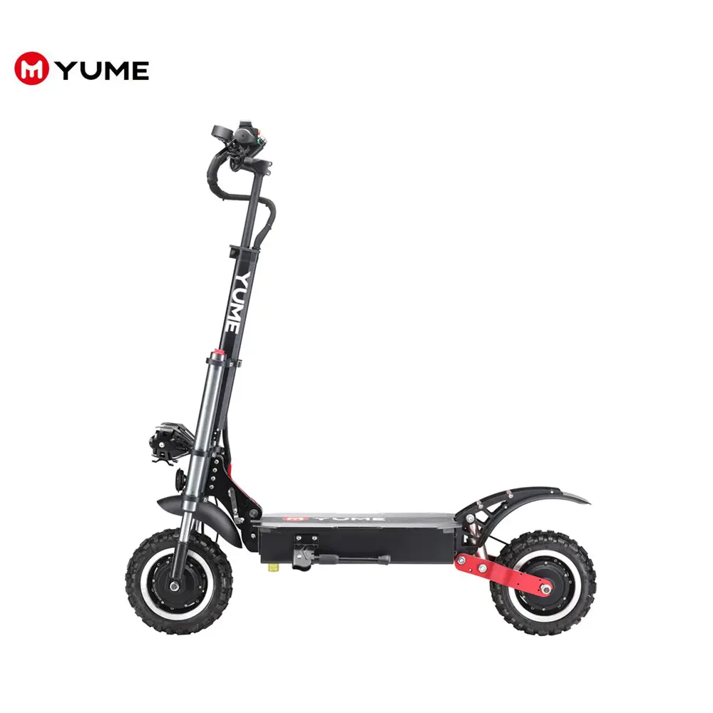 YUME горячая Распродажа 60v 2400w e скутеры двойного двигателя 10 дюймов складной электрический самокат для взрослых со снимающимся сидением