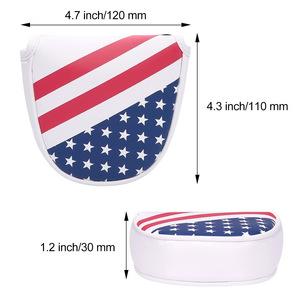 USA Mallet Putter Cover Headcover Magnetic <b>Golf</b> Head Covers Headcovers <b>Golf</b> Club Protective Equipment Cover - Product Image 2