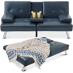 Best Choice Products futón convertible moderno tapizado, sofá cama plegable ajustable - Product Image 3