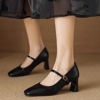 Chaussures de danse pour femmes, chaussures Mary Jane à talons hauts en cuir de vache moderne pour adultes, chaussures de valse de salon, chaussures de danse pour femmes, prix bas