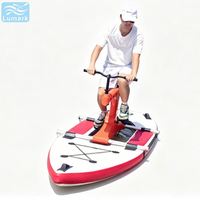 Grand tapis flottant plat SUP avec cadre en plastique, vélo aquatique SUP à faible résistance, facile à ranger pour les sports nautiques en extérieur, de Chine Lumark Wholesale