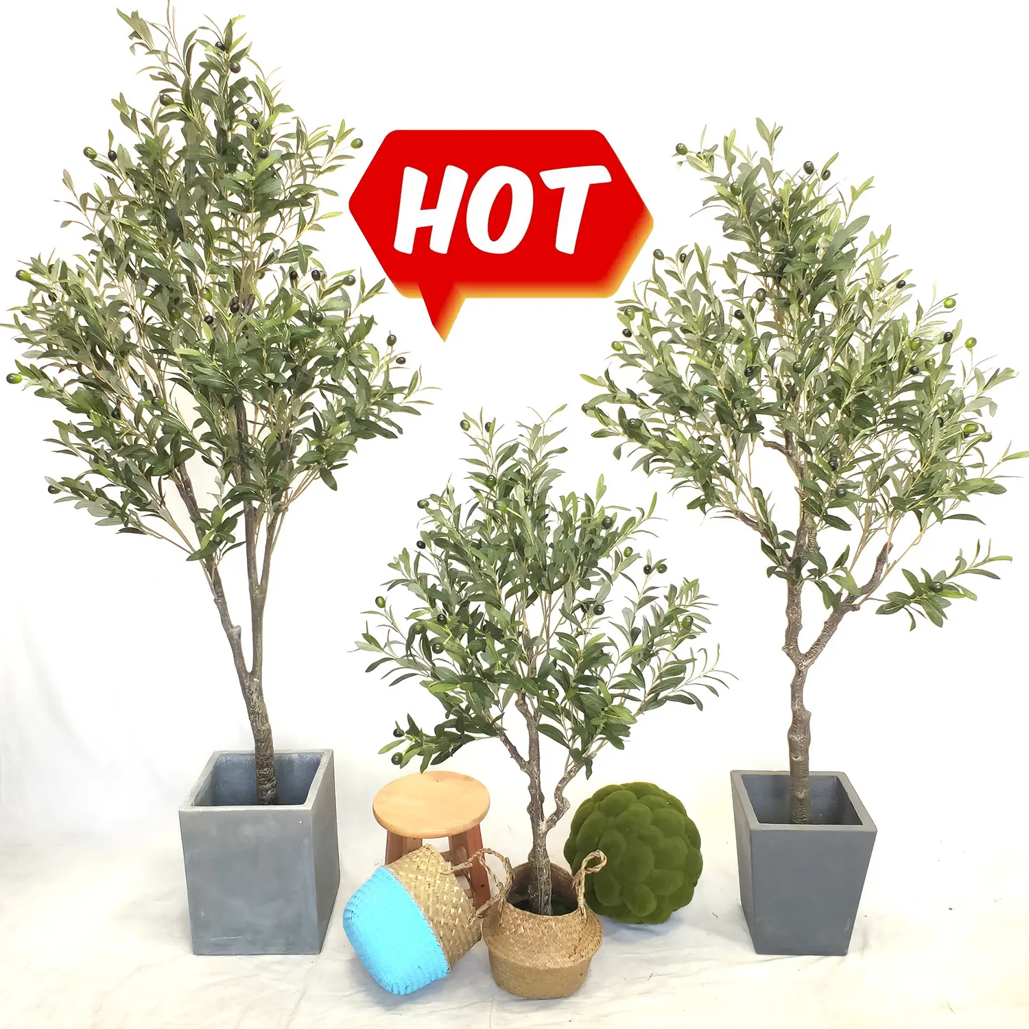 Artificial faux plant 180cm green artificial olive tree for indoor outdoor Home Garden Decoration