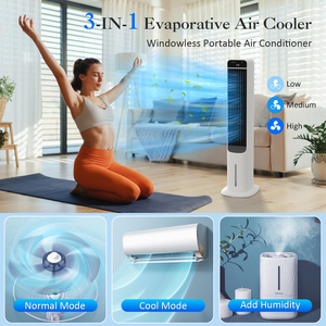 Nuevo ventilador enfriador de aire acondicionado portátil con control digital evaporativo con tanque de agua - Product Image 2