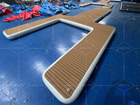 Prix usine Gonflable Flottant Yacht Dock Loisirs Île Plate-Forme Gonflable Y Jet Ski Dock Ponton pour Bateau Parking